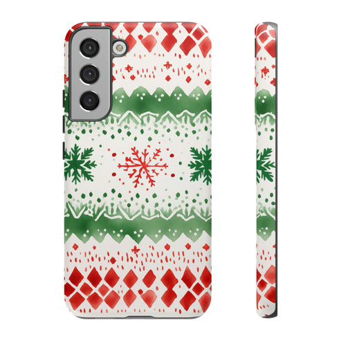 Watercolor Christmas Knitting - Impact Resistant Phone Case Samsung Galaxy S22 Plus Matte